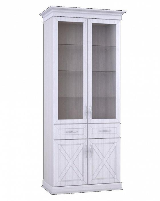 «Прованс» Шкаф 2-х дверный со стеклом правый Бодега светлая/сандал - фото 1